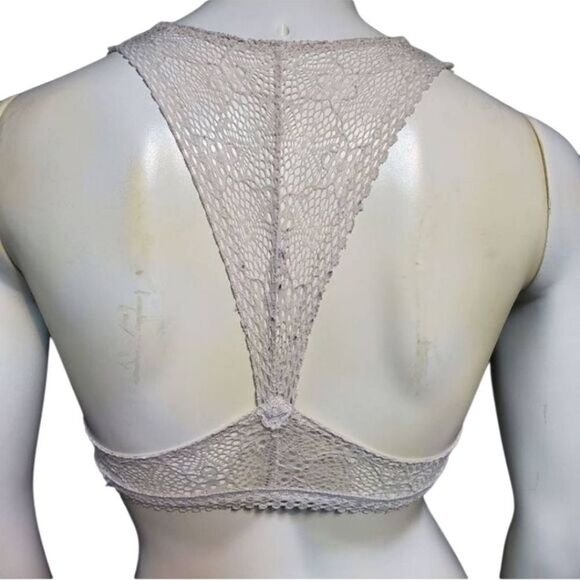 Victoria's Secret Cream & Tan Lace Bra (XS) - Picture 6 of 7